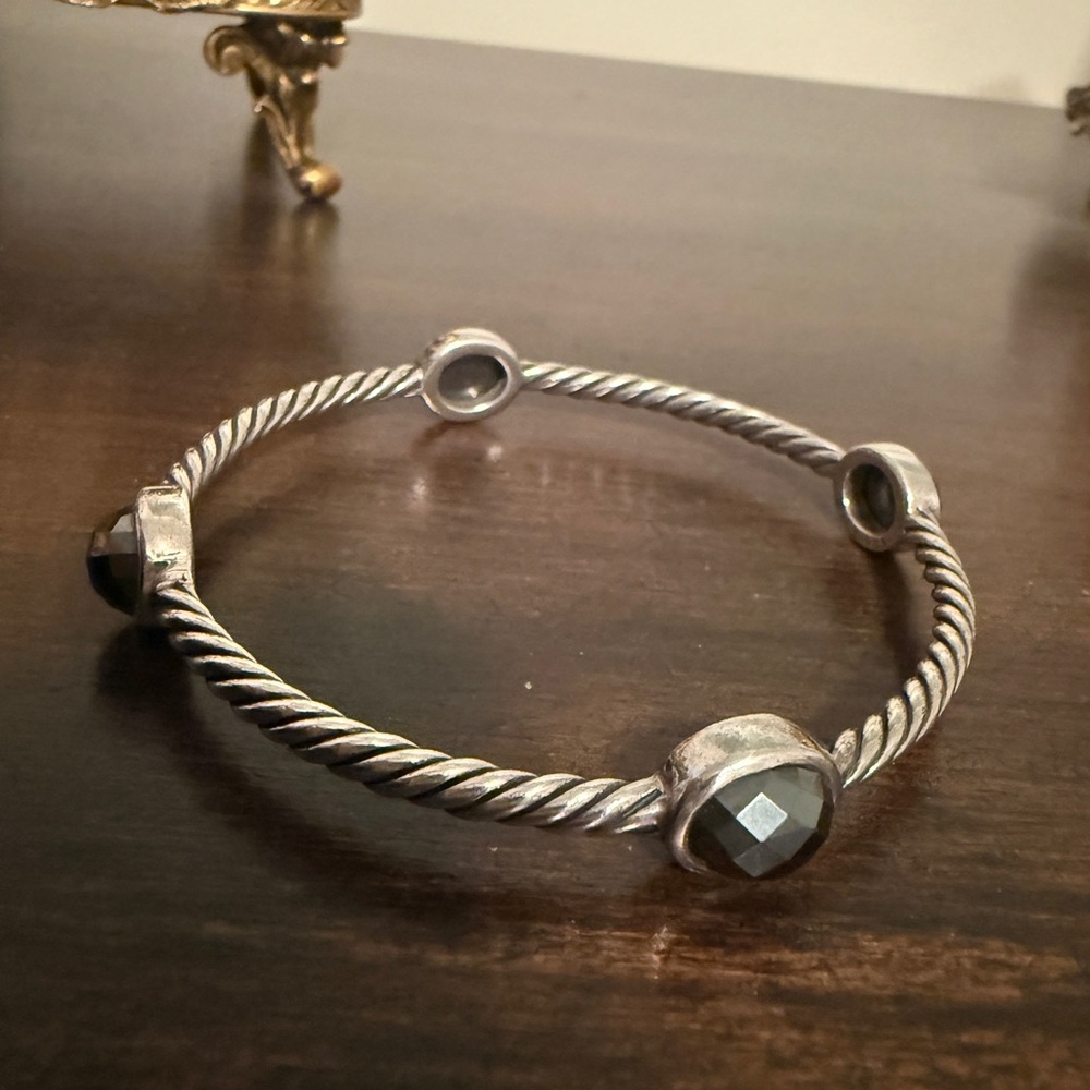David Yurman Confetti Hematite Bangle Bracelet